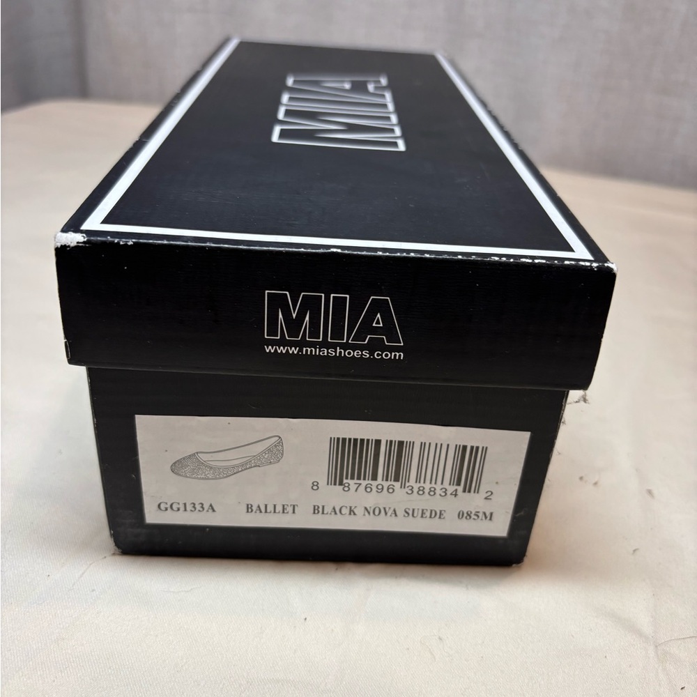 MIA black rhinestone ballet flat shoes parties dress up formal. NWT in box. 8.5 - Picture 11 of 12